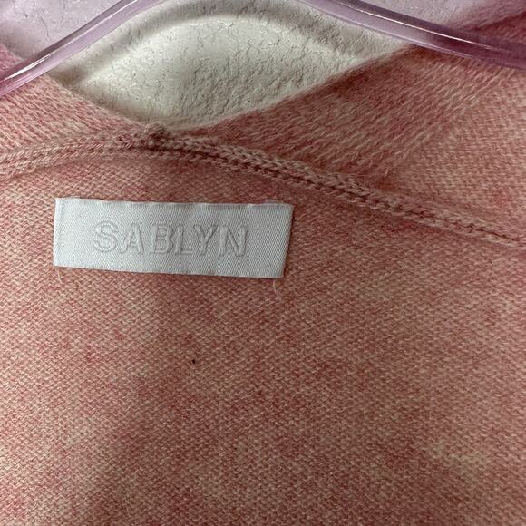 NWT Sablyn Peony Pink Rooney Shawl 100% Cashmere Open Front Sweater Vest S - Picture 9 of 12